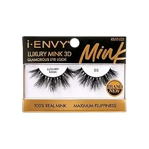 I-Envy False Lashes Luxury Mink Collection Eyelashes 100% Real Mink Glamorous Eye Look Lashes Maximum Fluffiness 3d Multi-Curl Angle