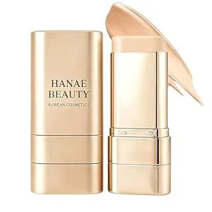 Hanae Korea Foundation Stick,Hanae Beauty Korean Dual-Ended Foundation Stick,Natural Finish, Long-Lasting Coverage For All Skin - Natural Dewy Finish-Nature (1pcs)