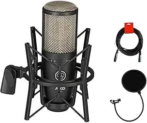 Akg Project Studio p220 Large Diaphragm Condenser Microphone With Pop Filter And Xlr To Xlr Cable
