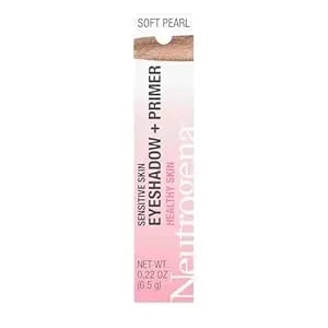 Neutrogena Sensitive Skin Eyeshadow + Primer, A Longwearing, 2-In-1 Metallic Eyeshadow For Sensitive Skin With Pro-Vitamin b5, Lightweight Cream-To-Powder Formula, Soft Pearl, 0.22 Oz