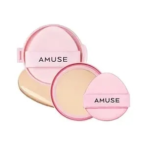 Amuse Seoul Dew Power Vegan Cushion Foundation Refill (1.5 Natural Refill) - Semi Glow, Full Coverage, Dewy Finish, Long Lasting, Lightweight, Smooth Radiant Skin, Vegan, Korean Beauty Makeup