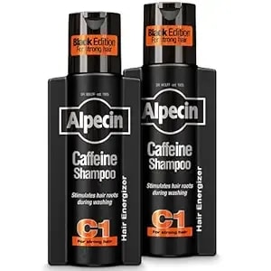 Alpecin c1 Caffeine Shampoo Black Edition, 2 X 250 Ml – For Natural Hair Growth