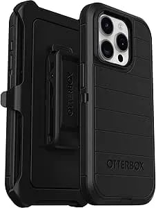 Otterbox Iphone 15 Pro (Only) Defender Series Pro Case - Black, Screenless, Rugged & Durable, With Port Protection, Includes Holster Clip Kickstand