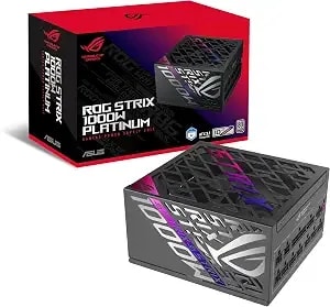 Asus Rog Strix 1000w Platinum (Fully Modular Power Supply, 80 Plus Platinum Certified, Atx 3.1, Cybenetics Lambda A+, Gan Mosfet, Gpu-First Intelligent Voltage Stabilizer, 10-Year Warranty)