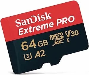 Sandisk Extreme Pro Microsdxc Uhs-I u3 a2 v30 64gb + Adapter