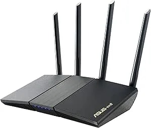 ASUS RT-AX1800S Dual Band Wifi 6 Extendable Router, Subscription-Free Network Security, Parental Control, Built-In VPN, Aimesh Compatible, Gaming & Streaming, Smart Home
