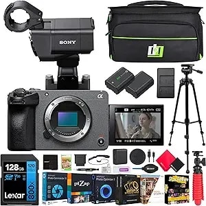 Sony Cinema Line fx30 Super 35 Interchangeable Lens Camera Body With Xlr Top Handle Unit Ilme-fx30 Filmmaker Bundle With Deco Gear Case + Tripod + Extra Battery, Charger, 128gb Card & Accessories Kit