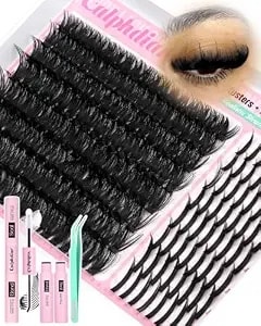 Wispy Lash Clusters With Bottom Lashes Extension Kit Spiky Eyelash Clusters Kit Fairy Cluster Eyelash Extensions 10-18mm Lash Clusters Kit 184pcs Natural Individual Lashes With Bond And Seal