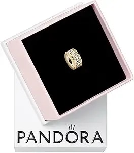 Pandora Clear Pave Clip Charm - Compatible With Pandora Timeless Bracelets - Gift For Her - Pandora Shine & Cubic Zirconia - With Gift Box