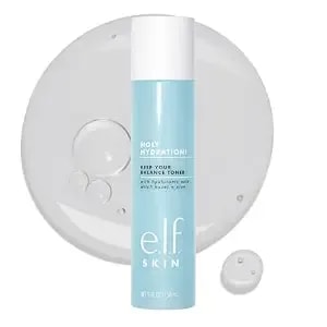 E.L.F. Skin Keep Your Balance Toner, Gentle, Refreshing, Removes Makeup & Impurities, Hydrates, Cleanses, Soothes, Infused With Hyaluronic Acid, Witch Hazel And Aloe, 5.07 Fl Oz