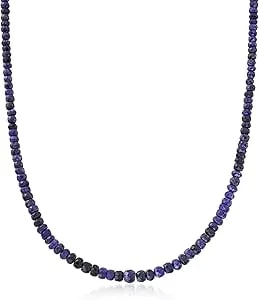 Ross-Simons Beaded Gemstone Necklace With Sterling Silver 80-90 Ct. Tw.