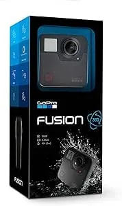 Gopro Fusion — 360 Waterproof Digital VR Camera With Spherical 5.2K HD Video 18MP Photos (Renewed)