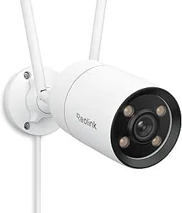 Reolink Colorx Outdoor Security Camera With True Color Night Vision, 2K 4MP QHD, 5GHz/2.4GHz Wi-Fi 5, F1.0 Super Aperture, Advanced 1/1.8'' Sensor, Smart Detection, DC 12V/1A Power Supply, CX410W