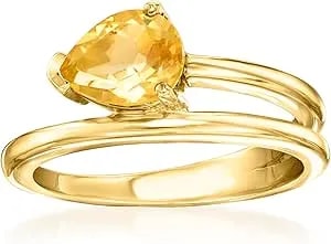 Ross-Simons 0.90 Carat Citrine Wrap Ring In 18kt Gold Over Sterling