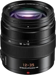 Panasonic Lumix G Series Camera Lens, 12-35mm f2.8 Leica Dg Vario-Elmarit Interchangeable Lens For Mirrorless Micro Four Thirds Digital Cameras, Power O.I.S. - H-es12035