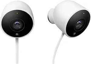 Google, nc2400es, Nest Cam Outdoor, Security Camera, White, 2 (Nest-0157)