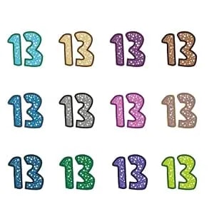 36 Pcs 13 Temporary Tattoo,13 Tattoo, Hand Tattoo, Birthday Temporary Tattoos, Party Accessories For Singer Gifts