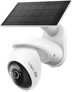 Tapo 4K Outdoor Pan/Tilt Wireless Security Camera - Battery With Solar Charging, 360° Motion Track, 24/7 Capture, Person/Vehicle Detection, Subscription-Free Local Storage Or Optional Cloud, C660 KIT