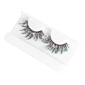Glitter False Lashes Colored Wispy Decorative Shinny Eyelash Extension Colorful Faux Mink Lash
