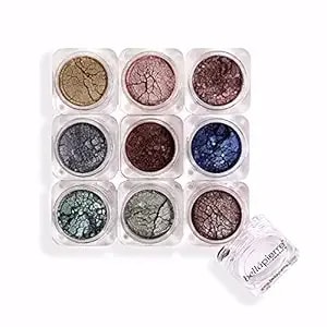 Bellapierre Shimmer Powder 9 Stack - Paraben Free Eyeshadow - Vegan & Cruelty Free Eye Makeup - 9 Count - Pandera
