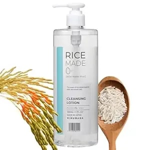 Kikumasamune 4-In-1 Rice Makeup Remover Face Wash + Facial Toner + Face Exfoliant For Women & Men, Oil Free Makeup Remover With Sake Rice Extract, Ceramides & Fruit Extracts In Japan 16.9 Fl Oz