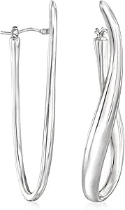 Ross-Simons Italian Sterling Silver U-Shaped Hoop Earrings