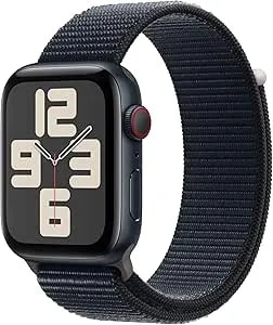 Apple Watch Se (2nd Gen) [Gps + Cellular, 44mm] - Midnight Aluminum Case With Midnight Sport Loop Band, M/L (Renewed Premium)