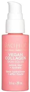 Pacifica Vegan Collagen Skin Solve Primer – 3-In-1 Face Primer That Primes, Blurs & Hydrates, Skincare-Infused Formula With Collagen Peptides, Hyaluronic Acid & Caffeine For Smooth Radiant Skin