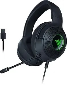 Razer Kraken v3 X Wired Usb Gaming Headset: Lightweight Build - Triforce 40mm Drivers - Hyperclear Cardioid Mic - 7.1 Surround Sound - Chroma Rgb Lighting - Black
