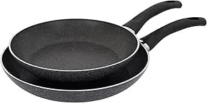 Henckels Everlift 2-Piece Granitium Nonstick Frying Pan Set, 10-Inch And 12-Inch Frying Pan, Made In Italy, Durable 3-Layer Granite-Hued Nonstick Coating From Recycled Materials, Oven Safe To 400°F