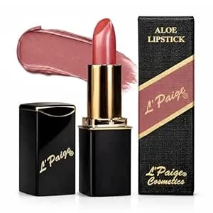 L’Paige l19 – Mocha Designer Lipstick - Aloe Vera-Based, Long-Lasting, Moisturizing - Rosy Brown With Smooth Satin Finish