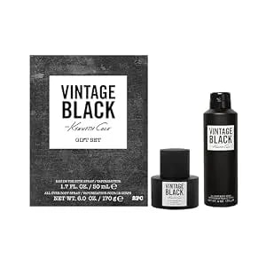 Kenneth Cole Vintage Black Eau De Toilette Cologne For Men 2 Pc Gift Set - Includes 1.7 Fl Oz Eau De Toillete And 6 Fl Oz Body Spray