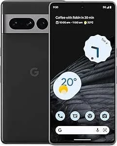 Google Pixel 7 Pro 5g 128gb 12gb Ram 24-Hour Battery Factory Unlocked For Gsm Carriers Global Version - Obsidian (Renewed), Black