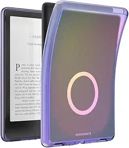 Popsockets Kindle Paperwhite 2021 Case (11th Gen, 6.8”) & Signature Edition – Slim Protective Cover With Built-In Magsafe-Compatible Ring For Magsafe Popgrip, E-Reader Accessory - Aura