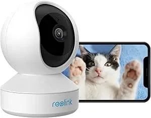 Reolink Wireless Security Camera, e1 3mp Hd Plug-In Indoor Wifi Camera For Home Security, Pan Tilt Baby Monitor/Pet Camera, Night Vision, Compatible With Alexa/Google Assistant (Renewed)