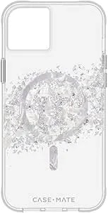 Case-Mate Iphone 15 Plus Case - Touch Of Pearl [12FT Drop Protection] [Compatible With Magsafe] Magnetic Cover With Cute Bling Sparkle For Iphone 15 Plus 6.7", Anti-Scratch, Shockproof, Slim