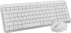 Logitech mk250 Bluetooth Wireless Mouse And Keyboard Combo: Fast & Easy Connectivity, Compact Wireless Keyboard, Ambidextrous Mouse, Durable Build - Windows/Macos - White