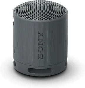 Sony SRS-XB100 Wireless Bluetooth Portable Lightweight Super-Compact Travel Speaker, Durable IP67 Waterproof & Dustproof Shower Speaker, 16 Hour Battery, Versatile Strap, & Hands-Free Calling, Black