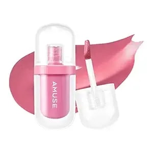 Amuse Seoul Jel-Fit Tint (06 Seoul Girl) - Jelly Lip Stain, Long Lasting Hydrating Lip Gloss, Smooth Moisturizing Lip, Glossy Finish, Vegan, Korean Beauty Makeup