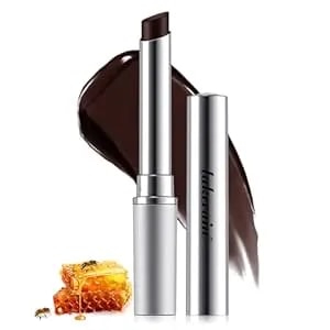 Dark Honey Lipstick Tinted Lip Balm - Sheer Hydrating & Nourishing Lipstick For All Skin Tones - Moisturizing Lip Color, Long-Lasting Natural Cherry Glossy Lip Tint (Dark) - Natural Lip Color