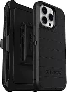 Otterbox Iphone 15 Pro Max (Only) - Defender Series Case - Black - Screenless - Rugged & Durable - With Port Protection - Holster Clip Includes - Microbial Defense Protection