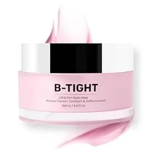 MaëLys B-Tight Lift & Firm Booty Mask - Skin Tightening & Firming Cream For Booty & Thighs - Cellulite Cream With Caffeine & Brazilian Peppertree - Butt Mask For Smooth-Looking Skin (3.4 Fl Oz)