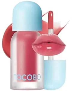 Tocobo Juicy Berry Plumping Lip Oil 18 Cozy Pink (Muted Rose) – Korean Vegan Tinted Gloss With Volufiline™ - Universal Mlbb, Silicone Tip, Non-Sticky, 0.12 Fl.Oz