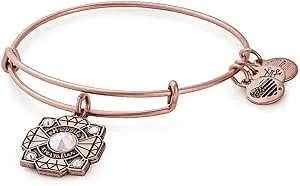 Alex And Ani Women'S Bride Bangle Bracelet, Rafaelian Antique Rose, Expandable