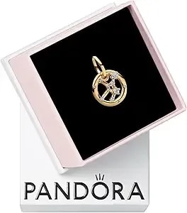 Pandora Virgo Zodiac Dangle Charm - Compatible With Pandora Me & Moments Jewelry - Zodiac Sign Jewelry - Gift For Her - Pandora Shine With Clear Cubic Zirconia - With Gift Box