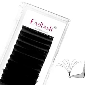 Fadlash Easy Fan Lash Extensions D Curl 0.07 Volume Eyelash Extensions 8-14mm Mixed Lash Trays 2d-10d Self Fanning Lash Extensions Soft Individual Lashes (0.07-D, 8-14mm Mix)