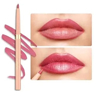 Oulac Pink Retractable Lipliner Pencil 2in1 Waterproof Makeup Crayon For Lip Liner And Eye Liner, Smooth And Creamy, Long Lasting Matte Finish, Vegan Beauty, 04 Pink Treat