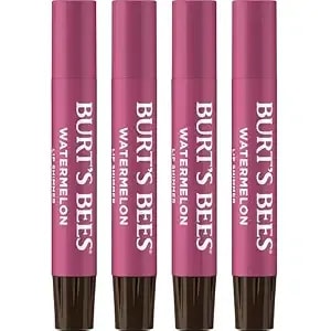 Burt'S Bees Shimmer Lip Tint Set, Mothers Day Gifts, Tinted Lip Balm Stick, Moisturizing For All Day Hydration With Natural Origin Glowy Pigmented Finish & Buildable Color, Watermelon (4-Pack)
