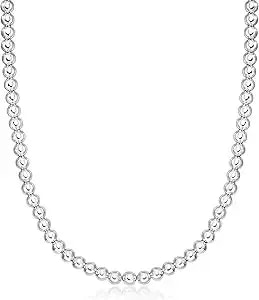 Ross-Simons Italian 6mm Sterling Silver Bead Necklace