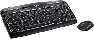 Logitech 920002836 mk320 Wireless Desktop Set, Keyboard/Mouse, Usb, Black